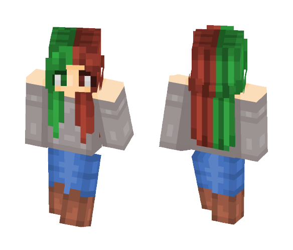 Two Color Delight - Female Minecraft Skins - image 1