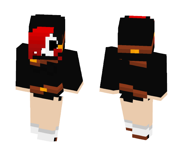 Shy gal black/red - Female Minecraft Skins - image 1