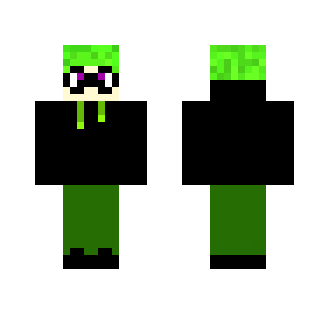 Green Hoodie Geek - Male Minecraft Skins - image 2