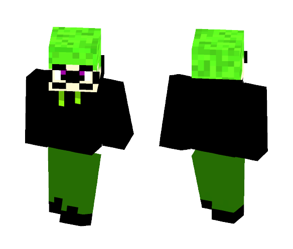 Green Hoodie Geek - Male Minecraft Skins - image 1