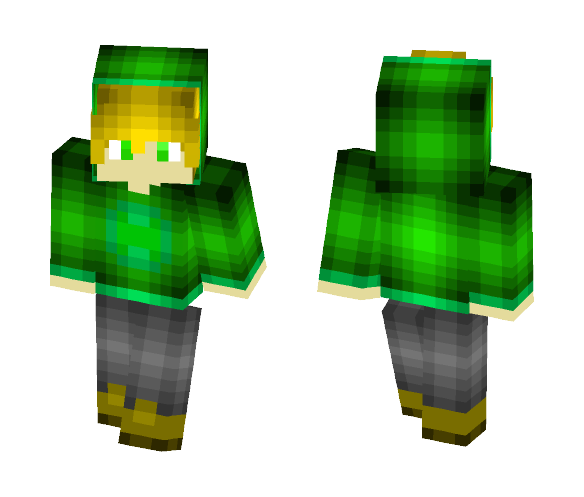 Teenager with green hoodie - Male Minecraft Skins - image 1
