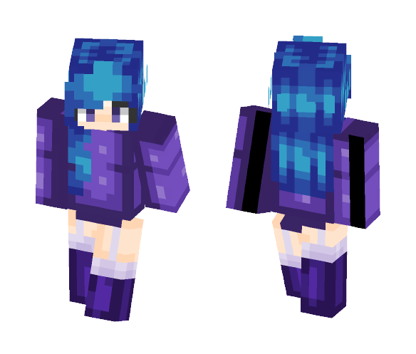Galaxy-ish girl..? - Female Minecraft Skins - image 1