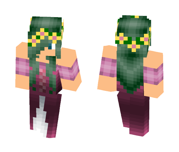 Green Haired Princess! - Female Minecraft Skins - image 1