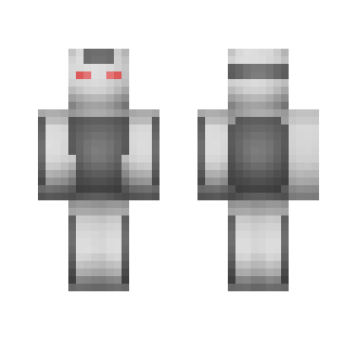 White Robot With Two Shields