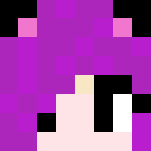 purple wolf girl w/ headphones - Girl Minecraft Skins - image 3