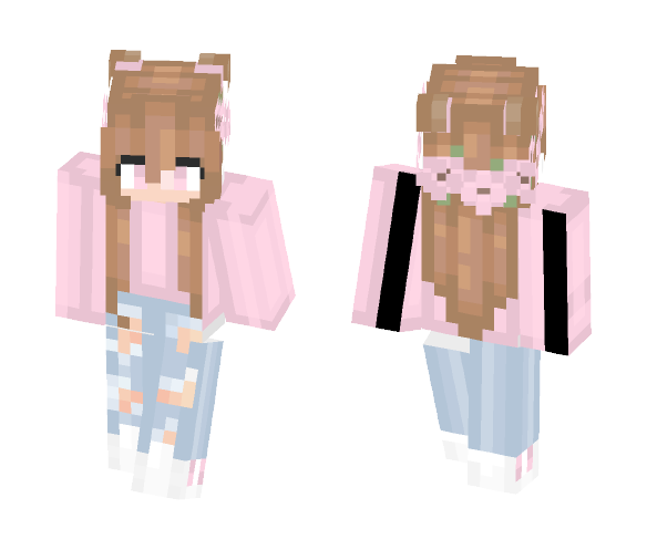 pink sweater girl - Girl Minecraft Skins - image 1