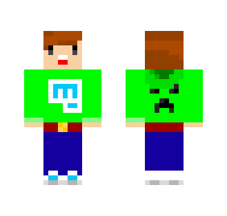 Chibi Creeper Fan Gamer - Male Minecraft Skins - image 2