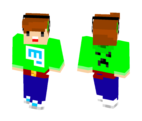 Chibi Creeper Fan Gamer - Male Minecraft Skins - image 1
