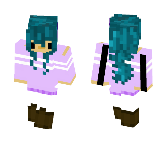 PurpleSweaterChibi - Female Minecraft Skins - image 1