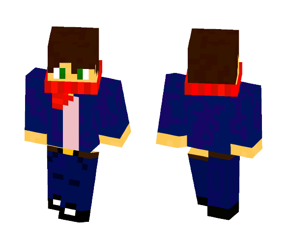 Guy with red scarf - Male Minecraft Skins - image 1