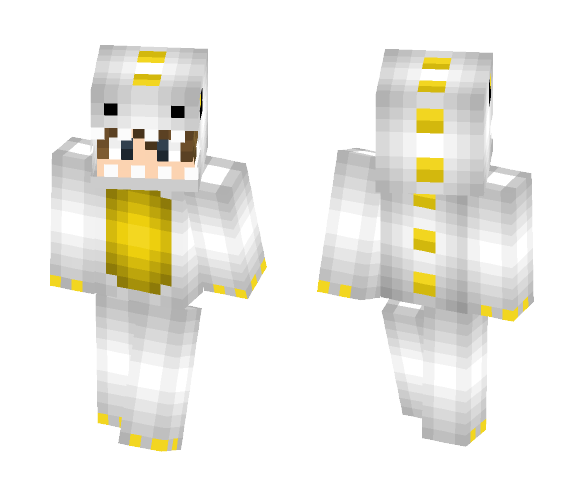 White and Gold Dino - Male Minecraft Skins - image 1