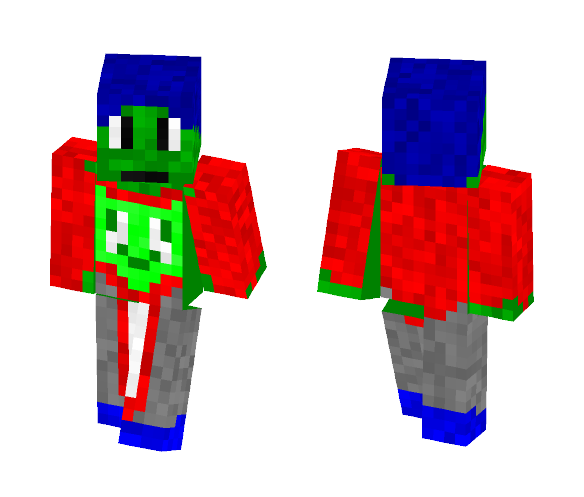 Green Skin Blue Haired Guy - Male Minecraft Skins - image 1