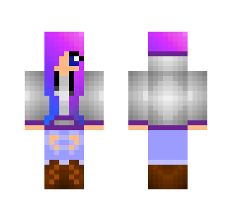 Rainbow Haired Girl Skin - Color Haired Girls Minecraft Skins - image 2