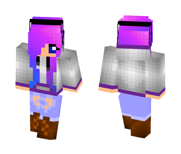 Rainbow Haired Girl Skin - Color Haired Girls Minecraft Skins - image 1
