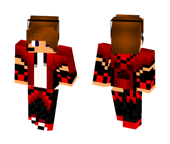 Red Guy Gamer - Male Minecraft Skins - image 1