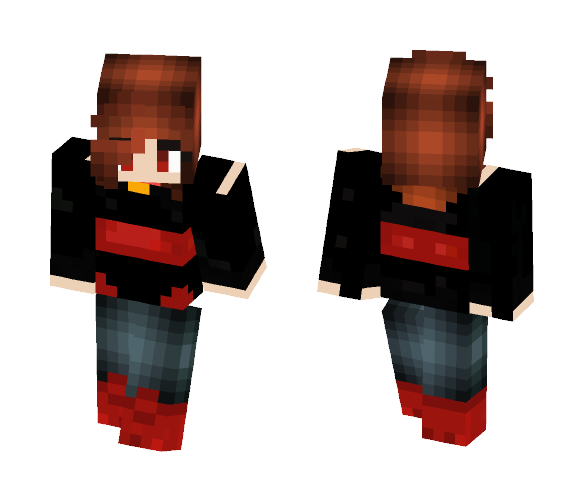 Chara with a collar - Female Minecraft Skins - image 1