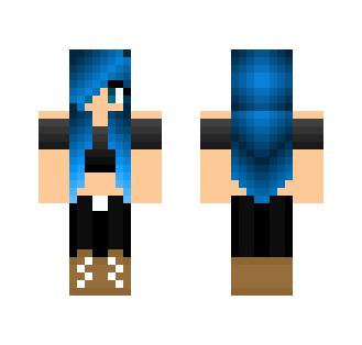 Cute Blue Hair Girl - Color Haired Girls Minecraft Skins - image 2