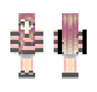 Pιηκ Sτrιρεs | Aυτυmη - Female Minecraft Skins - image 2