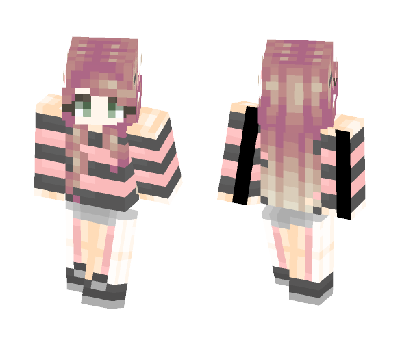 Pιηκ Sτrιρεs | Aυτυmη - Female Minecraft Skins - image 1