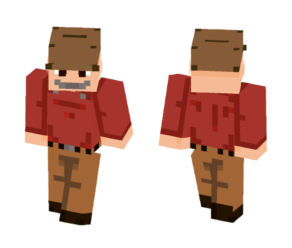 Red shirted hat man - Male Minecraft Skins - image 1