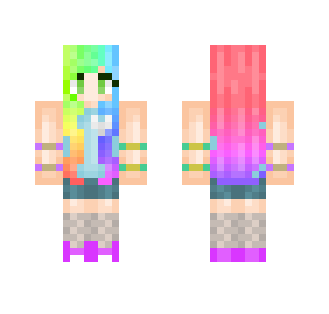 Rainbow! NEW for Sophia - Female Minecraft Skins - image 2