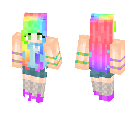 Rainbow! NEW for Sophia - Female Minecraft Skins - image 1