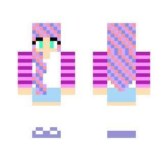 Pink Haired School Girl - Color Haired Girls Minecraft Skins - image 2