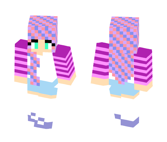 Pink Haired School Girl - Color Haired Girls Minecraft Skins - image 1