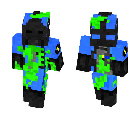 Blue Hazmat Guy Zombie - Male Minecraft Skins - image 1