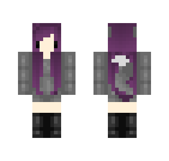 Purple wolf child~ - Female Minecraft Skins - image 2