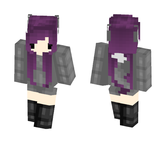Purple wolf child~ - Female Minecraft Skins - image 1