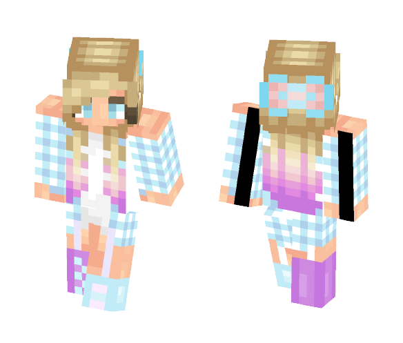 Blue and Purple - Female Minecraft Skins - image 1