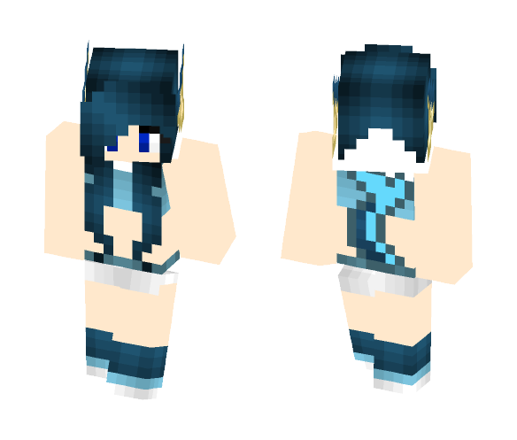 Vaporeon girl - Girl Minecraft Skins - image 1