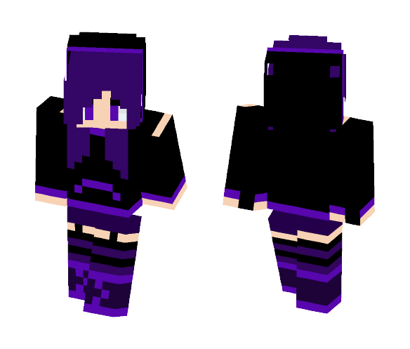 cool purple girl skin minecraft