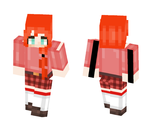 a girl with a plaid skirt - Girl Minecraft Skins - image 1