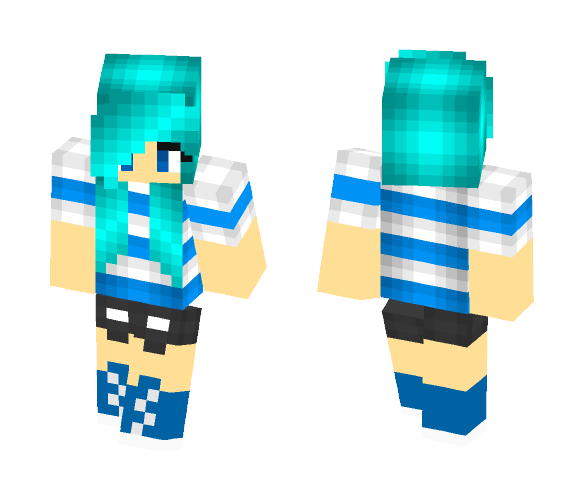 blue girl - Girl Minecraft Skins - image 1