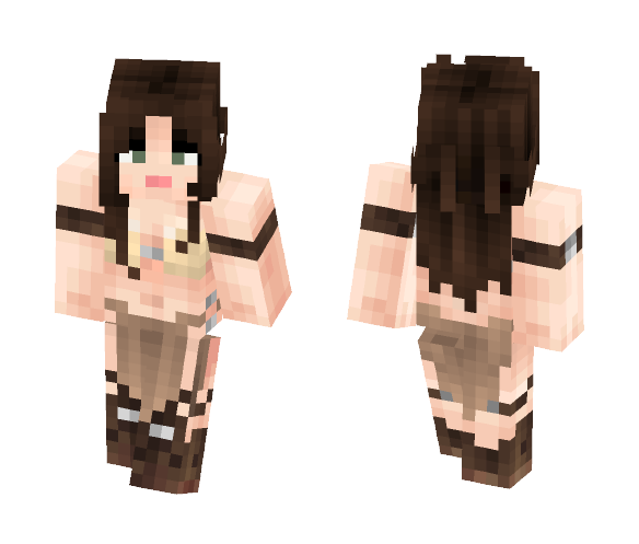 Barbarian Girl - Girl Minecraft Skins - image 1