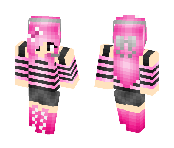 Pink girl finished - Girl Minecraft Skins - image 1