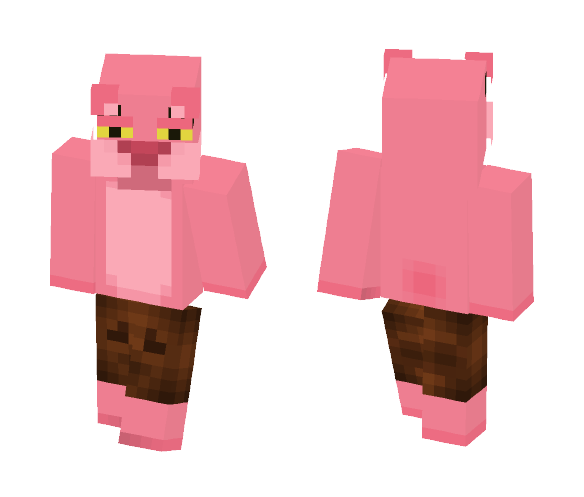 pink panther with pants - Male Minecraft Skins - image 1