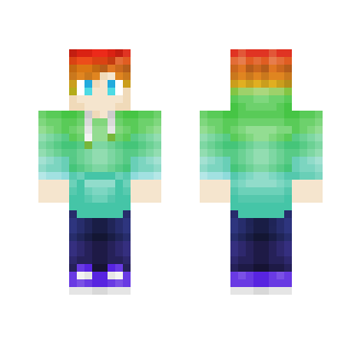 Rainbow Hoodie - Male Minecraft Skins - image 2