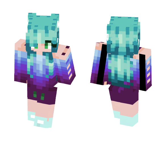 Blue Girl | 1st Skin Made - Girl Minecraft Skins - image 1