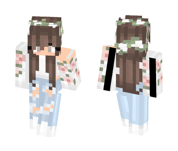floral girl - Girl Minecraft Skins - image 1