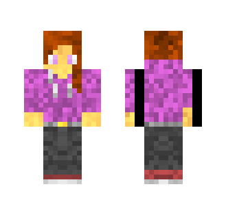 Purple Hoodie Girl - Girl Minecraft Skins - image 2