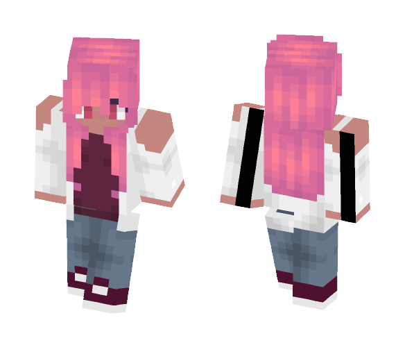 Girl With Pink Hair - Color Haired Girls Minecraft Skins - image 1