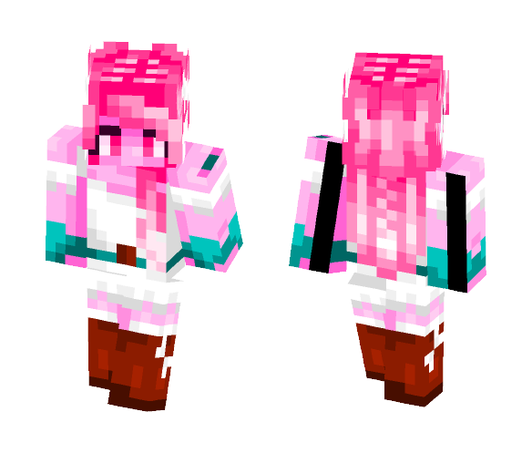 Pink Alien Cow Girl - Girl Minecraft Skins - image 1