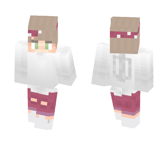 Pink & White - Male Minecraft Skins - image 1