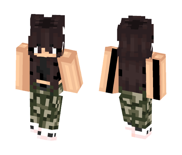 shes wearing camo - Female Minecraft Skins - image 1