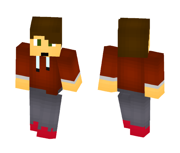 Red hoodie - Male Minecraft Skins - image 1
