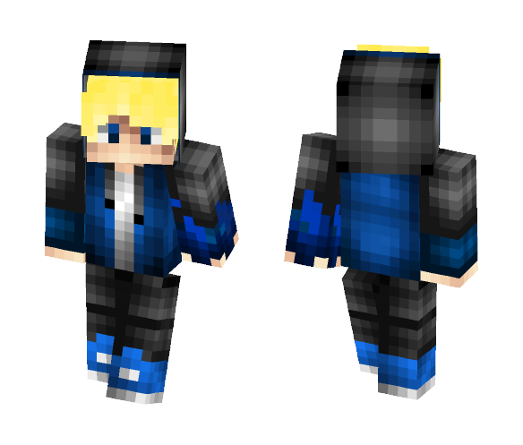 blue fire boy - Boy Minecraft Skins - image 1