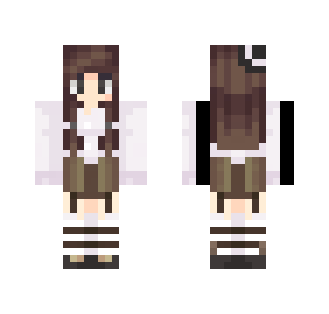 Cute Brown Haired Girl - Color Haired Girls Minecraft Skins - image 2